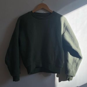 Everlane renew fleece in sage green